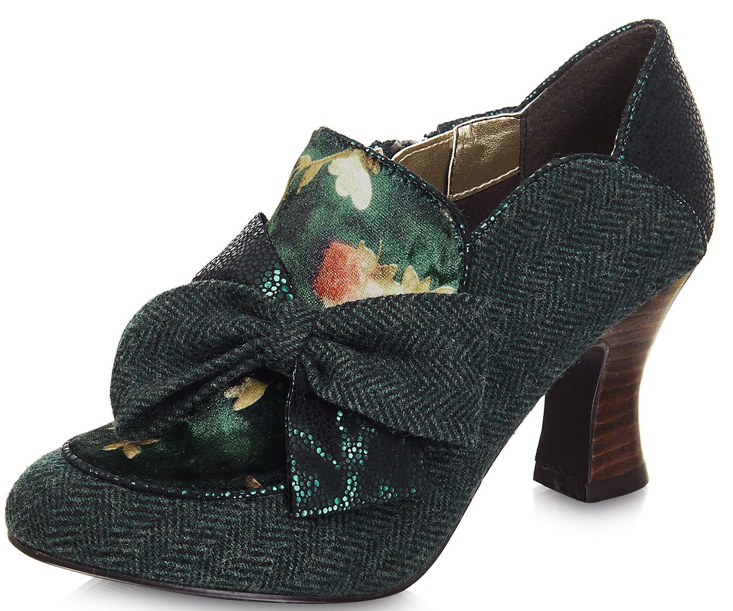 Ruby_Shoo_ASTRID_Vintage_HERRINGBONE_Floral_METALLIC_Bow_PUMPS-1aRyOfGnbDigYb
