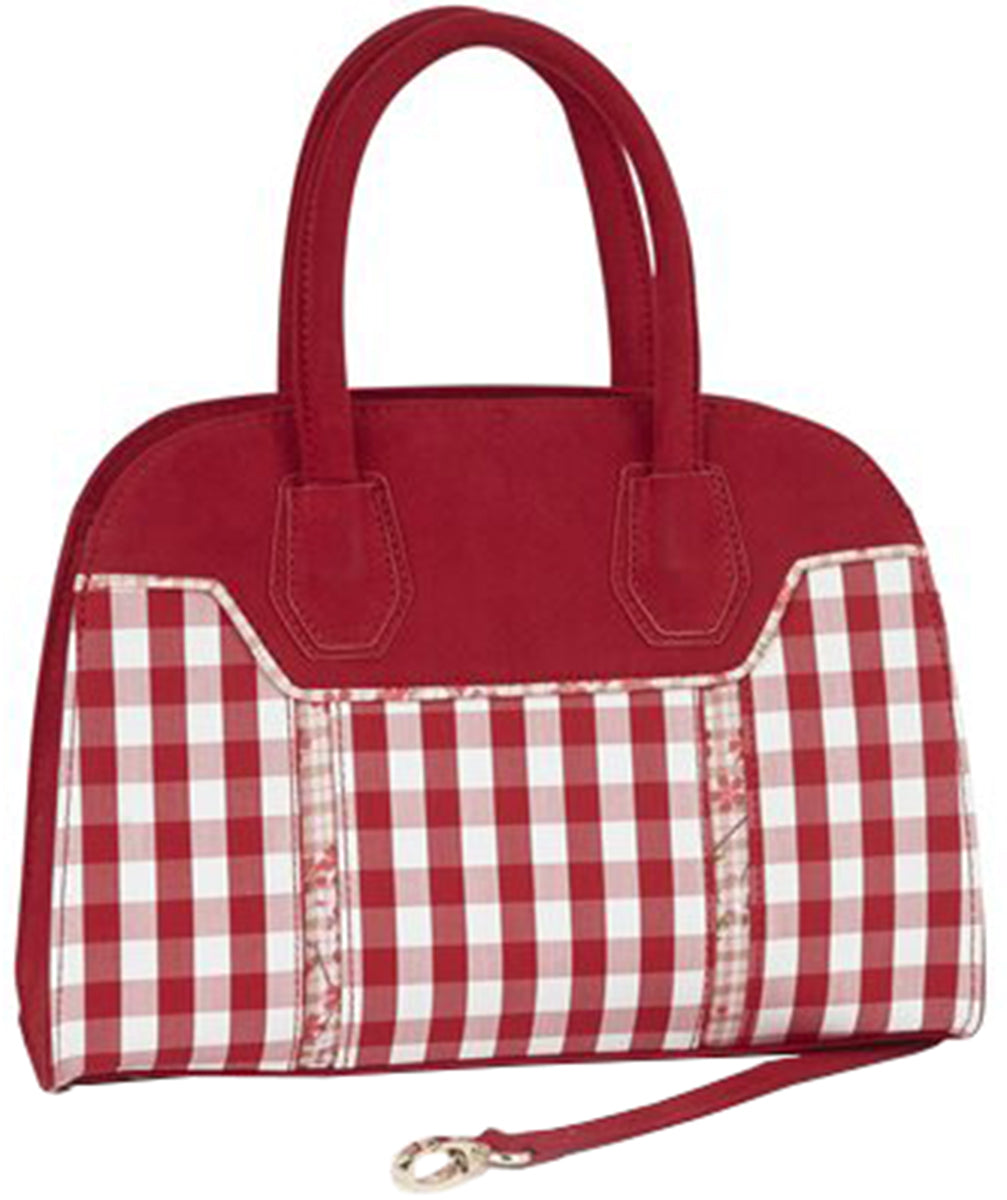 Ruby_Shoo_CANCUN_Pepita_KARO_Floral_Tasche_Bag_HENKELTASCHE_Rot-1