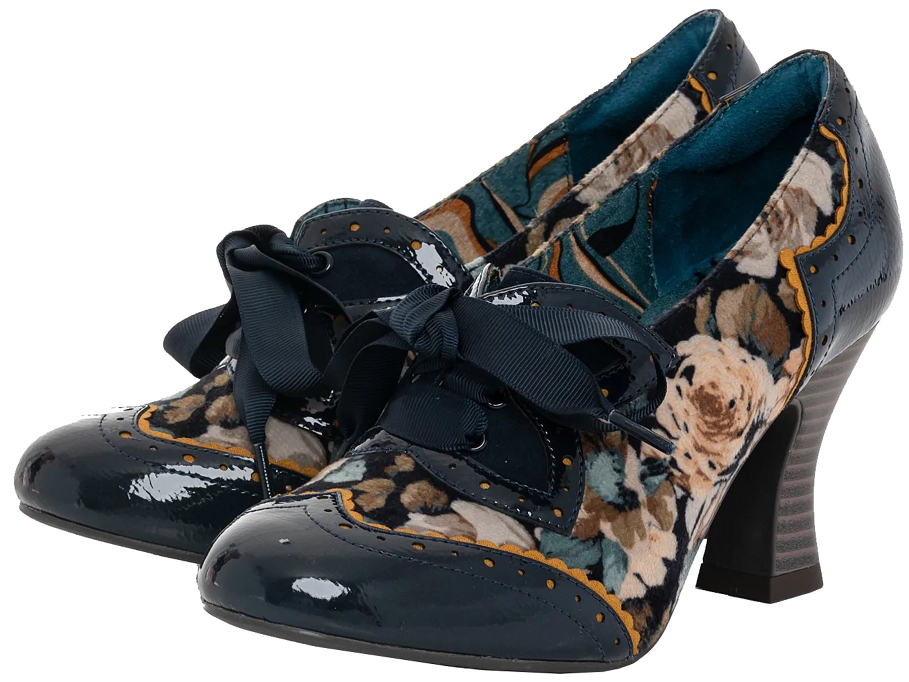 Ruby_Shoo_DAISY_CYAN_Vintage_Metallic_FLORAL_Jacquard_6-Eye_PUMPS_-_Navy_Floral_killer_kirsche_1