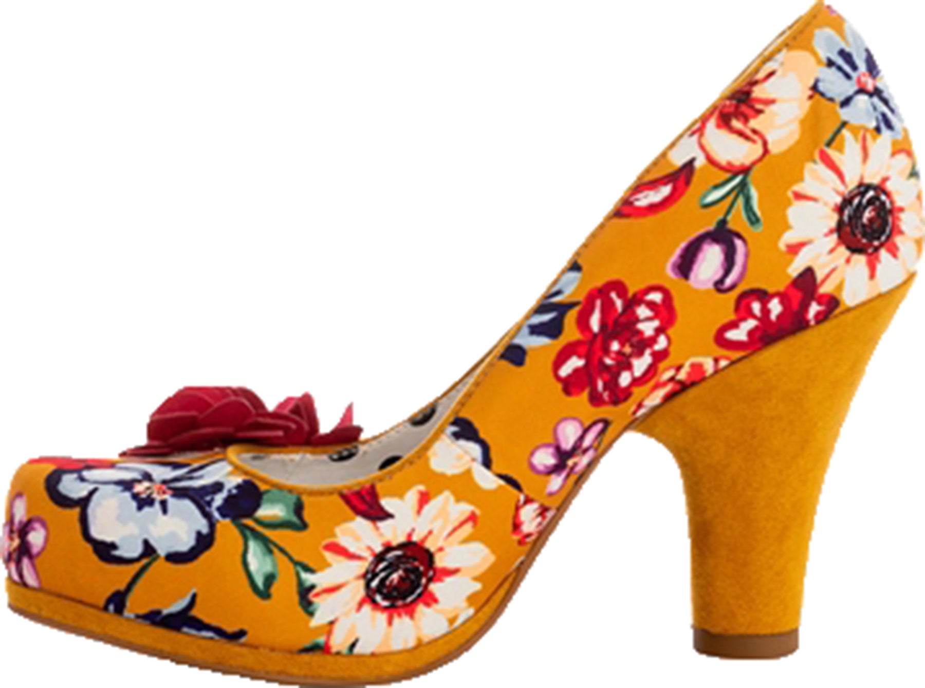 Ruby_Shoo_EVA_Vintage_Flowers_FLORAL_Blumen_PUMPS_High_Heels_Senfgelb_Killer_Kirsche-2