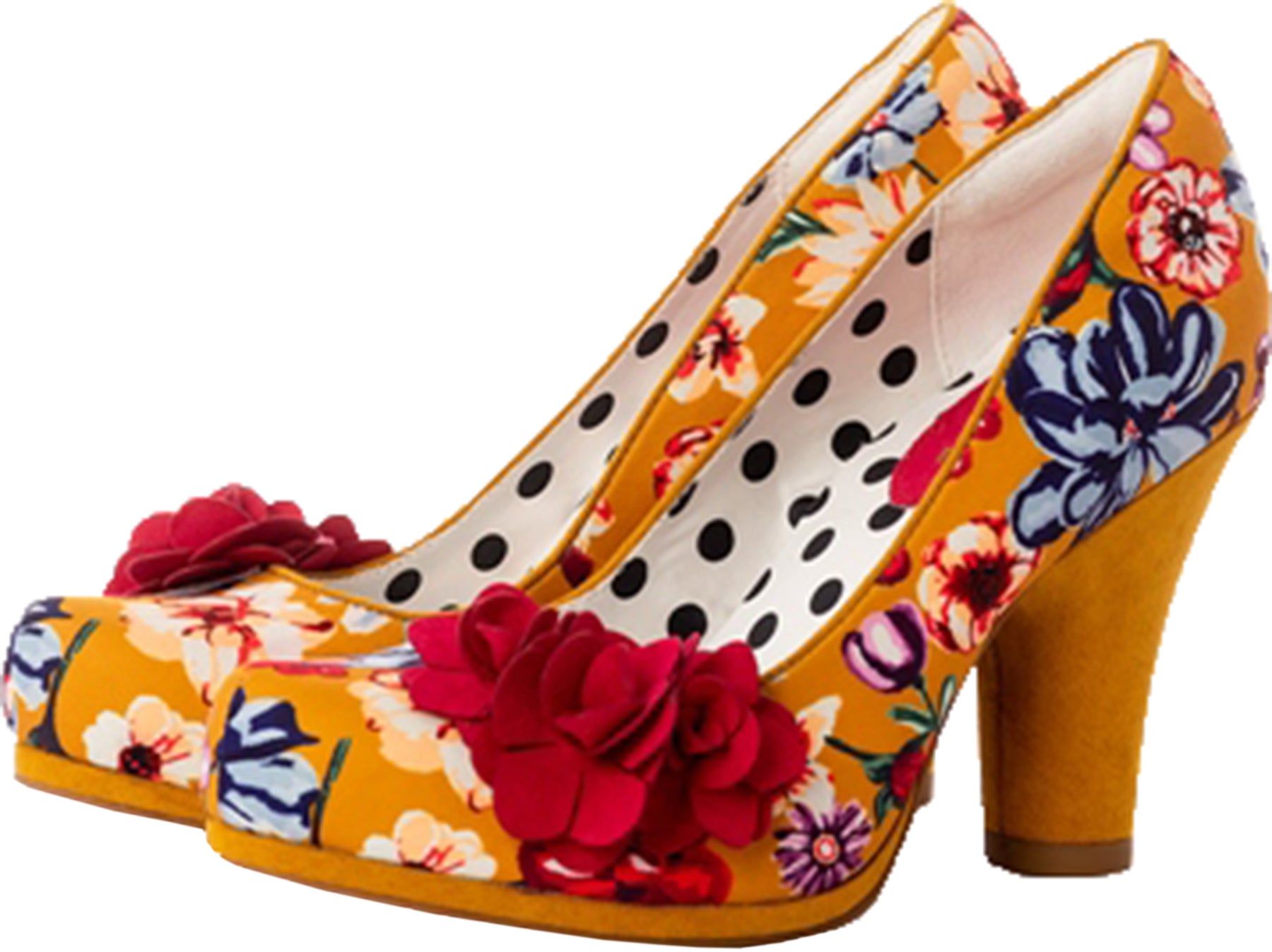 Ruby_Shoo_EVA_Vintage_Flowers_FLORAL_Blumen_PUMPS_High_Heels_Senfgelb_Killer_Kirsche-4