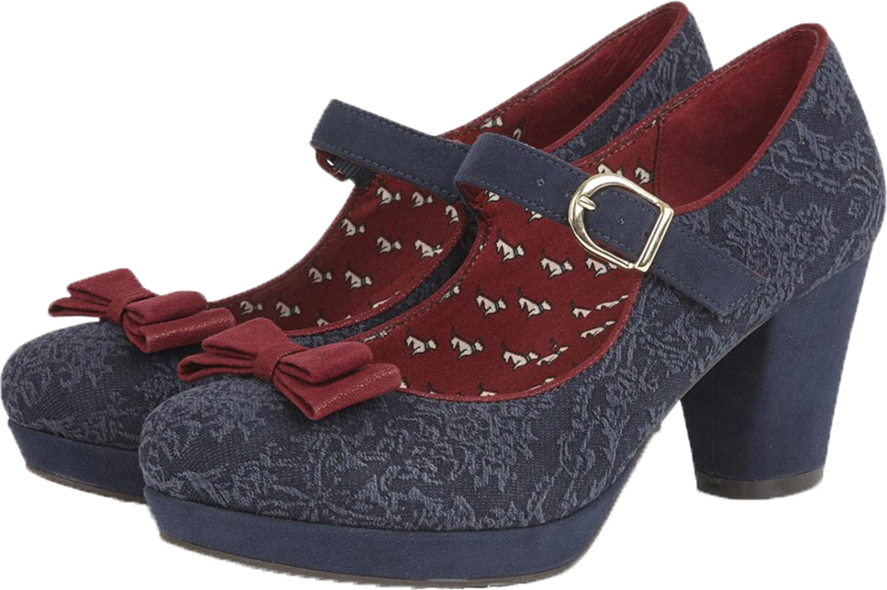 Ruby_Shoo_FRANKIE_Vintage_JACQUARD_Schleife_BOW_RIEMCHEN_Heels_PUMPS-2sntz9eePJIlpI