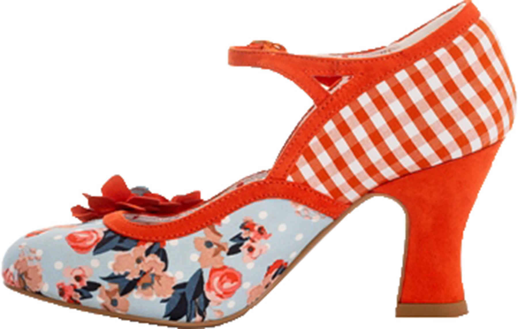 Ruby_Shoo_IMELDA_Polka_Dot_FLORAL_Blumen_Karo_PEPITA_Riemchen_50s_PUMPS_Killer_Kirsche-2