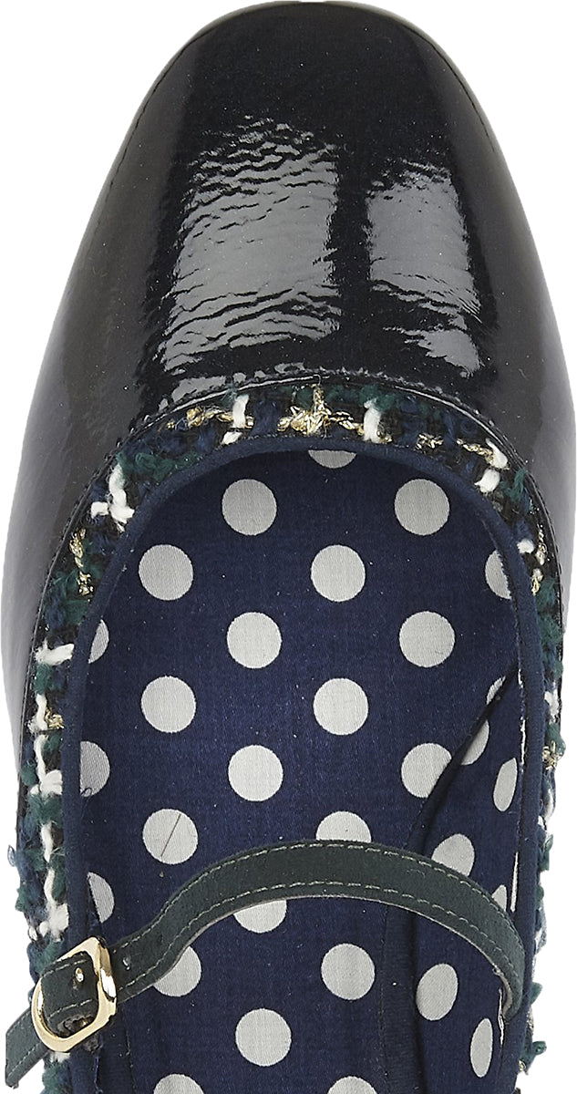 Ruby_Shoo_JOLENE_Vintage_TWEED_Karo_CHECK_Slip-On_HALBSCHUHE_Pumps-3