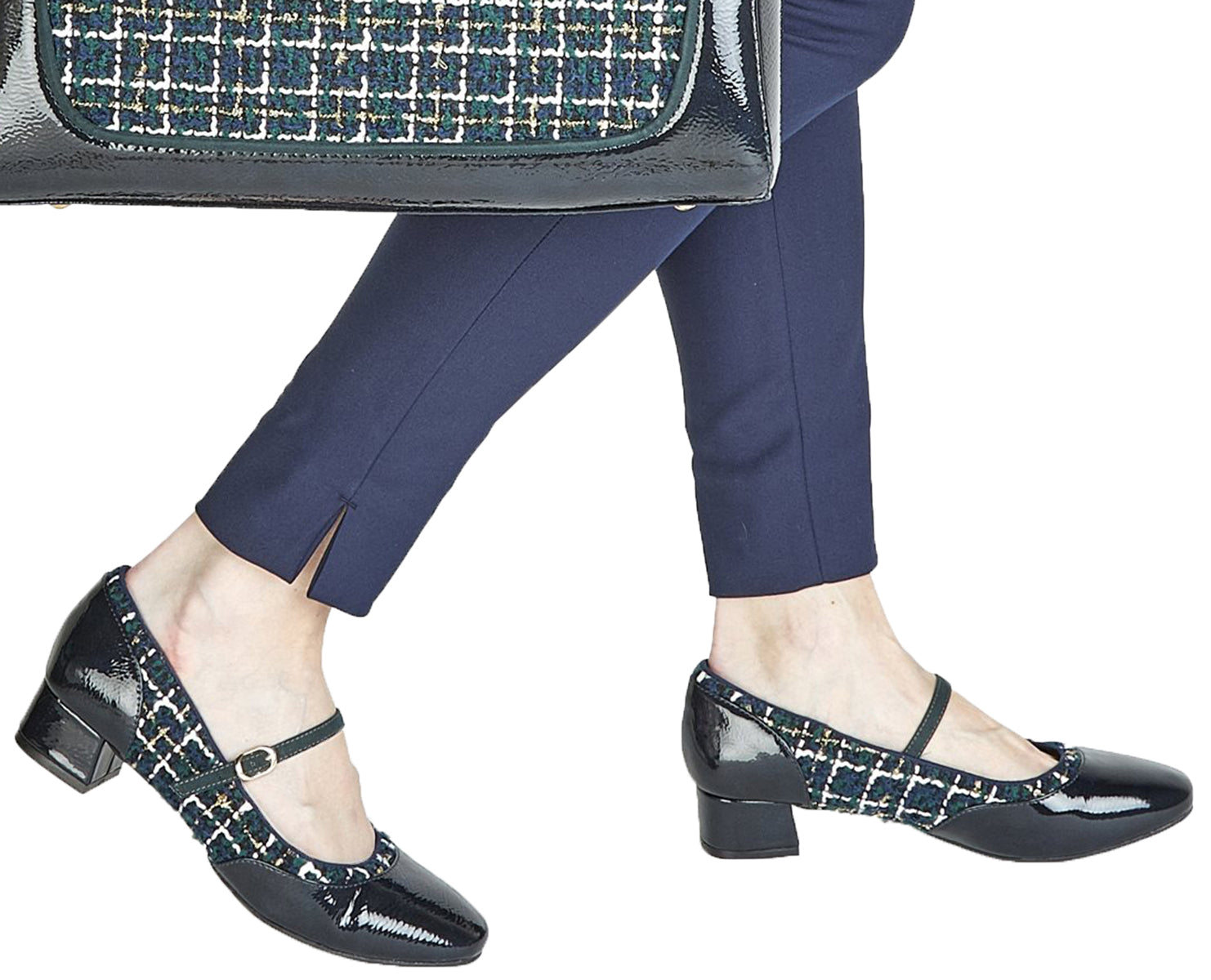 Ruby_Shoo_JOLENE_Vintage_TWEED_Karo_CHECK_Slip-On_HALBSCHUHE_Pumps-4