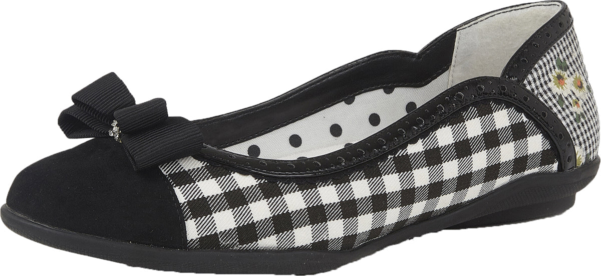 Ruby_Shoo_LIZZIE_Vintage_PEPITA_Floral_Schleife_BOW_Flats_BALLERINAS-1