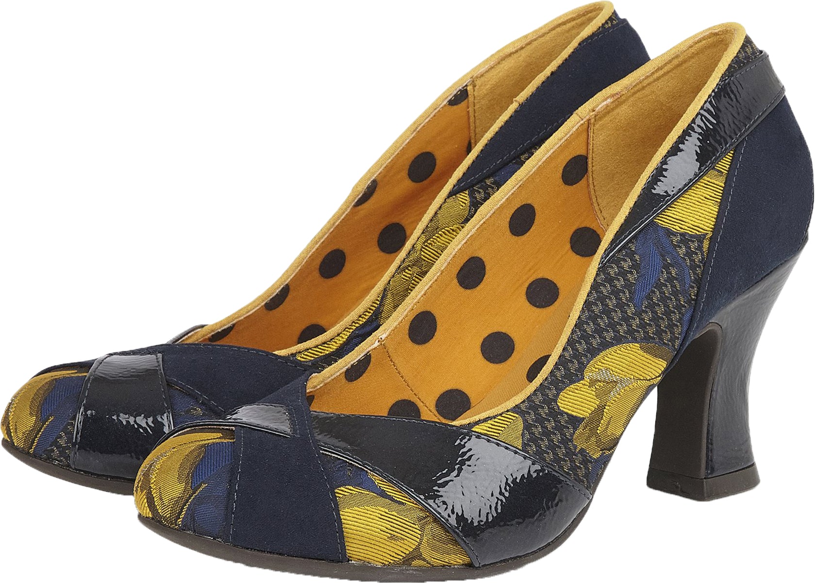 Ruby_Shoo_LULU_Vintage_FLORAL_Blumen_Patent_Lack_Heels_PUMPS_Navy-2