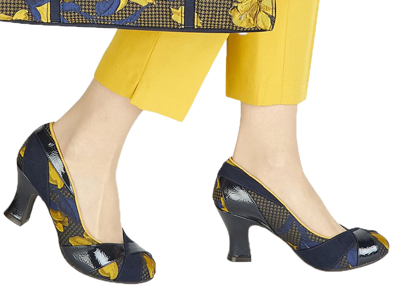 Ruby_Shoo_LULU_Vintage_FLORAL_Blumen_Patent_Lack_Heels_PUMPS_Navy-4