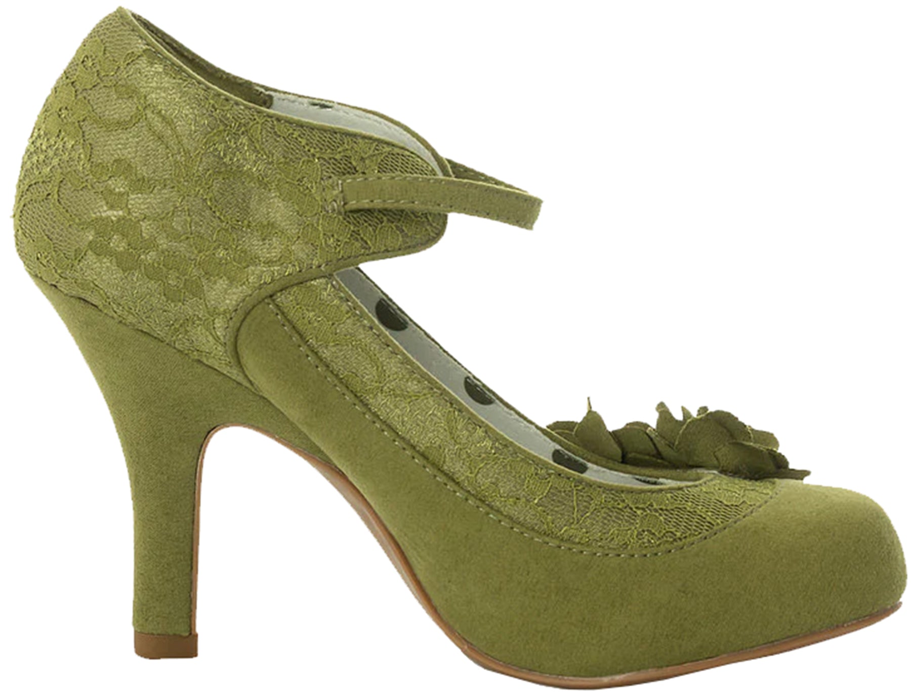 Ruby_Shoo_MELINDA_FLORAL_LACE_Spitze_Blumen_Riemchen_PUMPS_High_Heels_-_Olive_killer_kirsche_3
