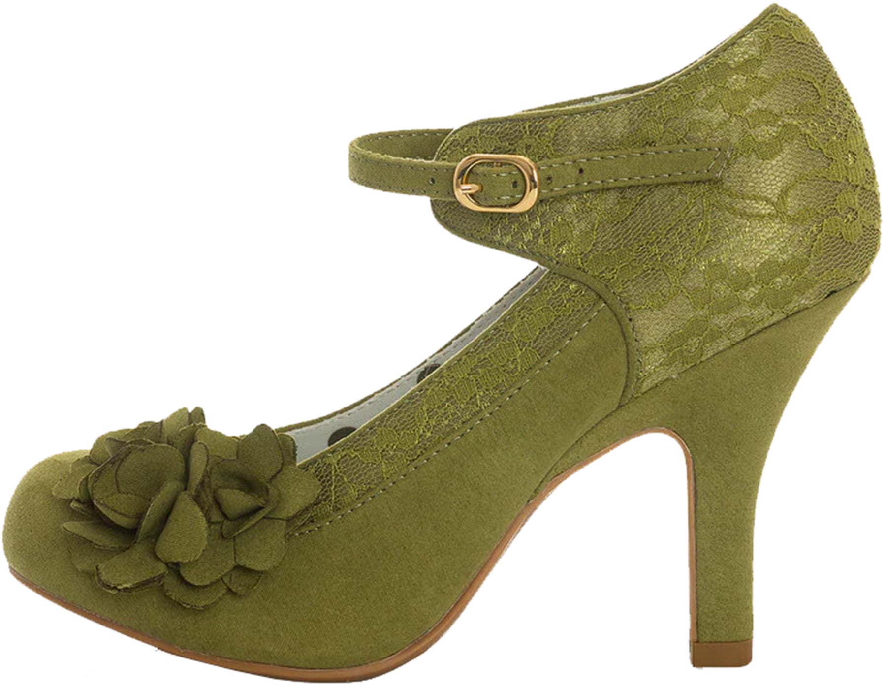 Ruby_Shoo_MELINDA_FLORAL_LACE_Spitze_Blumen_Riemchen_PUMPS_High_Heels_-_Olive_killer_kirsche_4