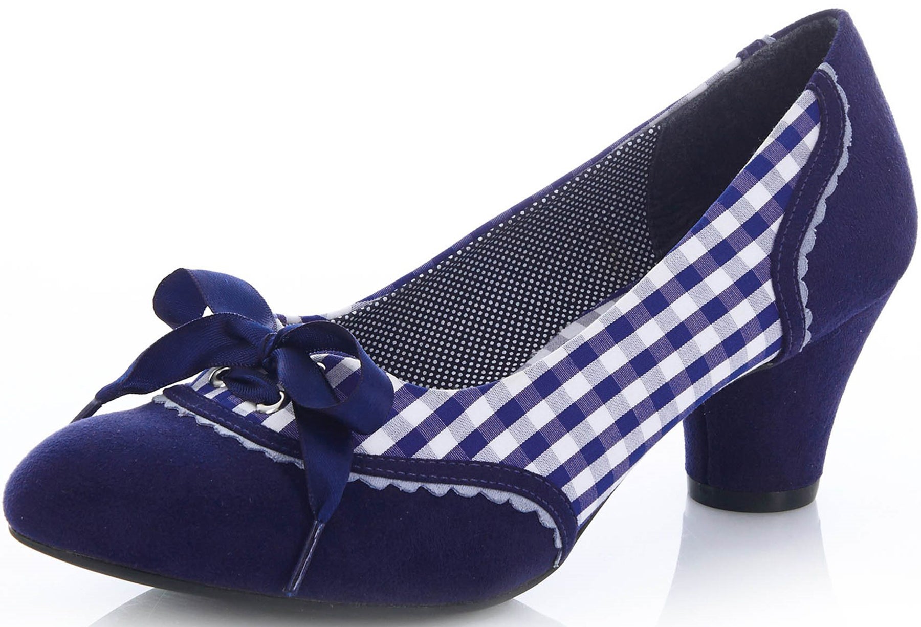 Ruby_Shoo_ODILIE_Gingham_PEPITA_Schleife_CHECK_Vintage_Classic_PUMPS_killer_kirscheL6Zti0ZSq15pY