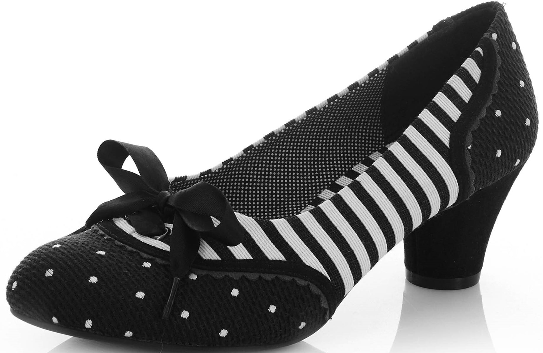 Ruby_Shoo_OPHELIA_Polka_Dot_STRIPED_Schleife_Vintage_Classic_PUMPS-1