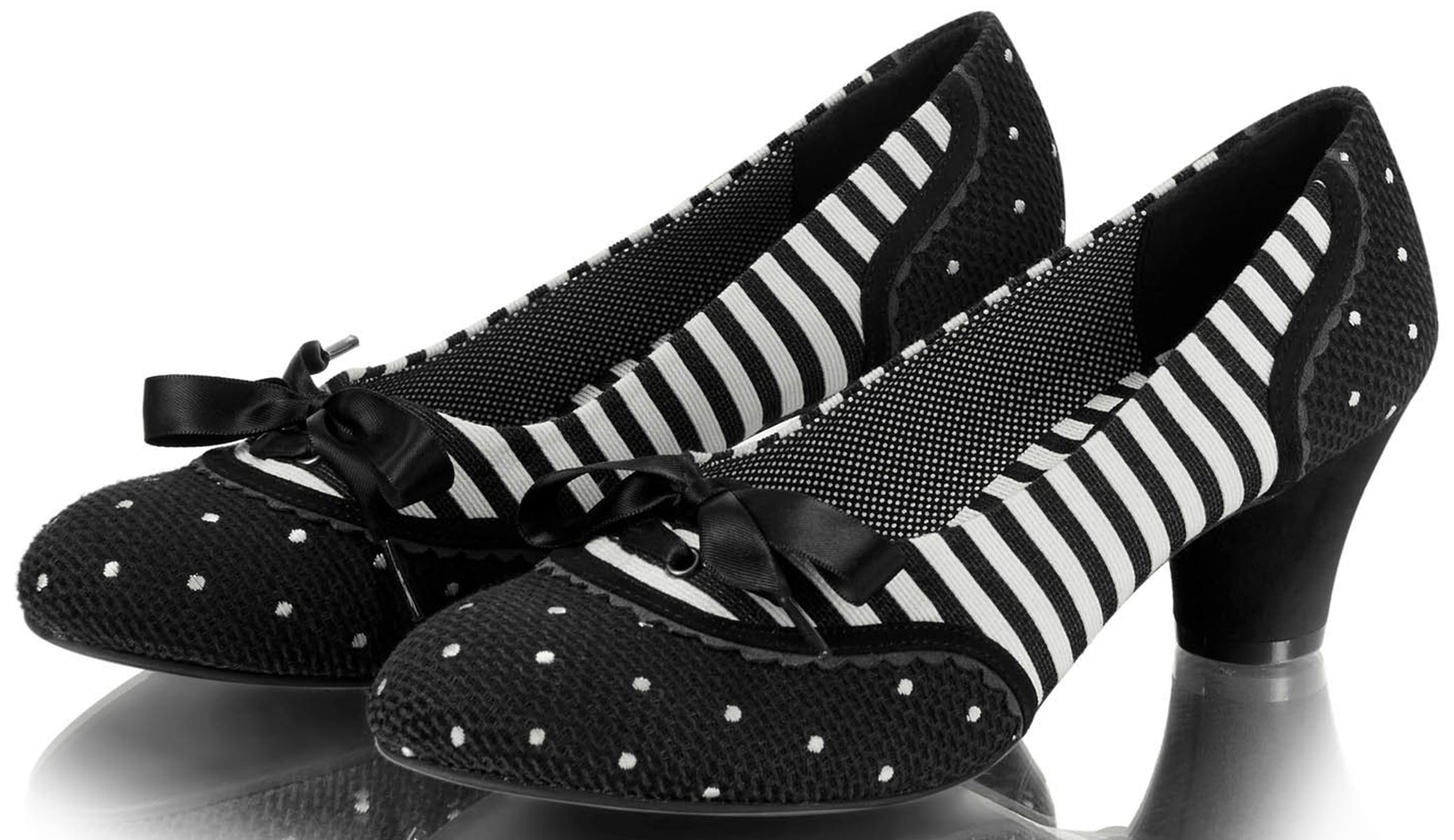Ruby_Shoo_OPHELIA_Polka_Dot_STRIPED_Schleife_Vintage_Classic_PUMPS-2