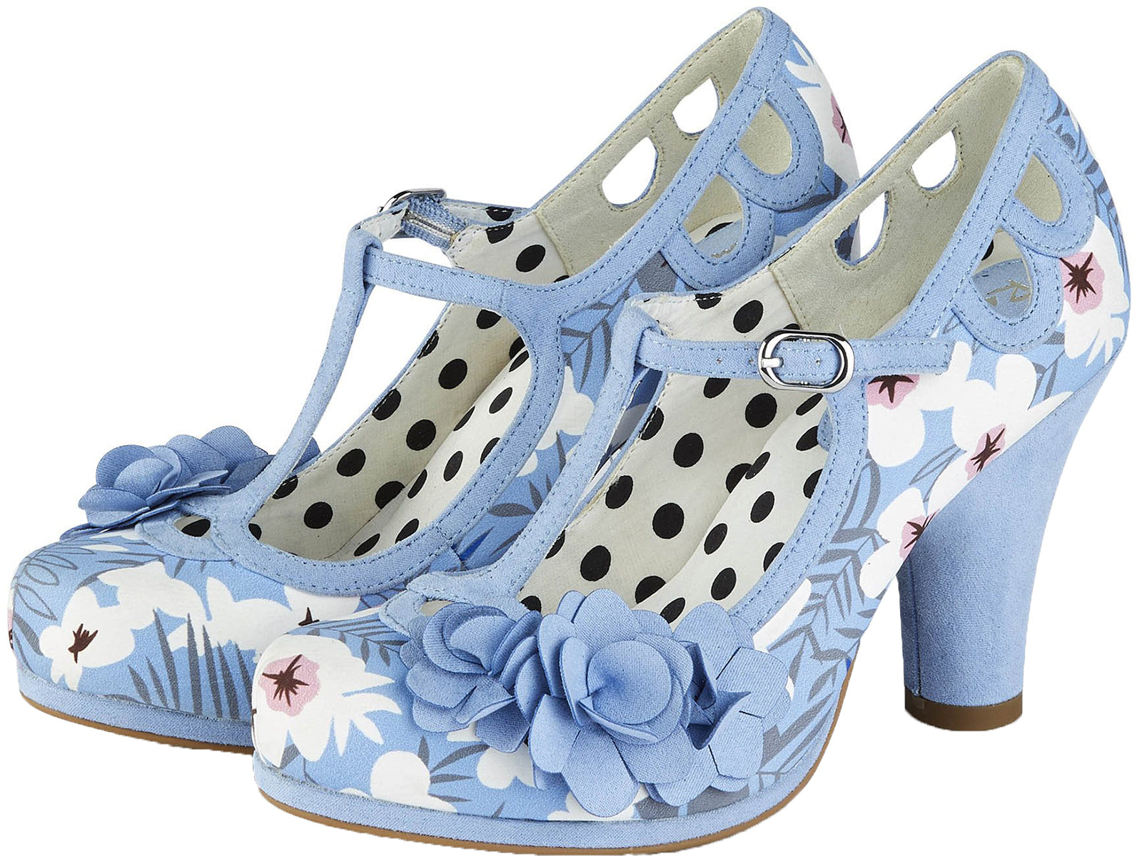 Ruby_Shoo_VALERIE_Vintage_FLORAL_Cut_Out_BLUME_Riemchen_PUMPS_Blau-2