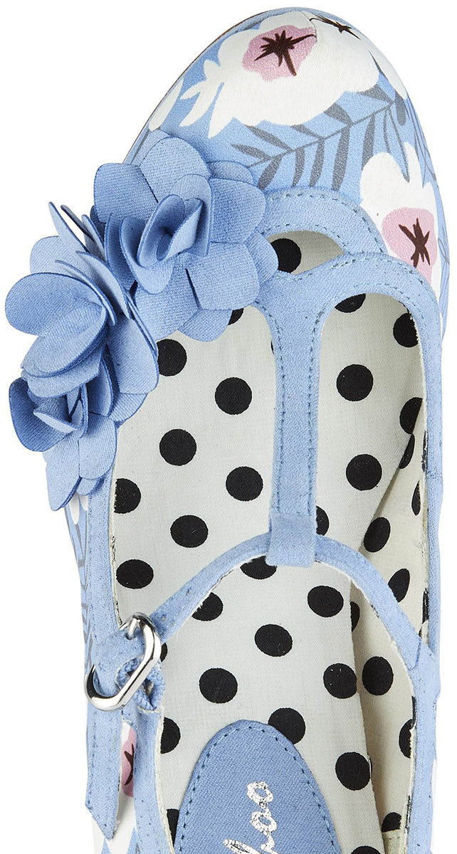 Ruby_Shoo_VALERIE_Vintage_FLORAL_Cut_Out_BLUME_Riemchen_PUMPS_Blau-3