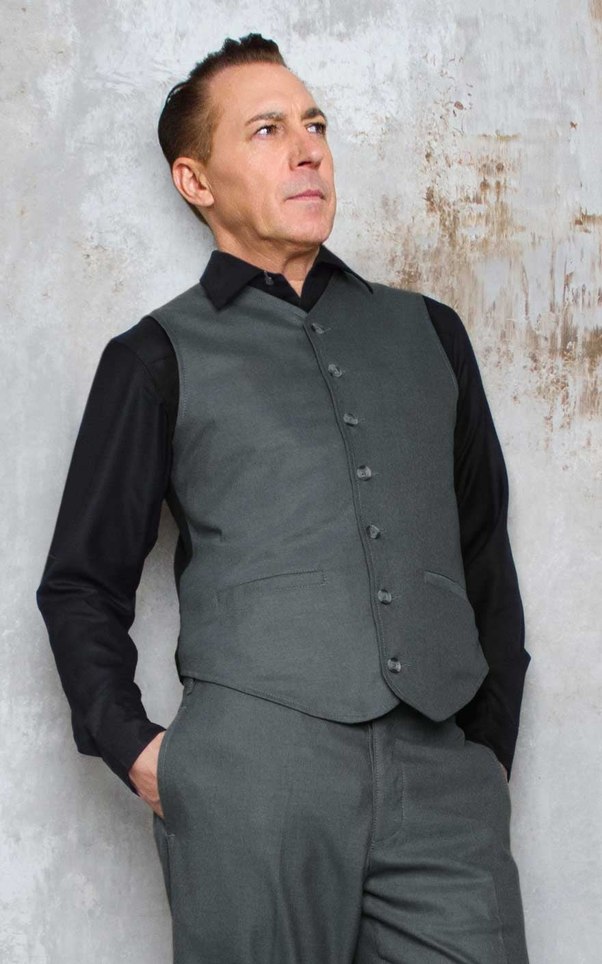 Rumble59_Vintage_Weste_Long_Island_Vintage_Basic_PLAIN_40s_Waistcoat_Retro_WESTE_killer_kirsche