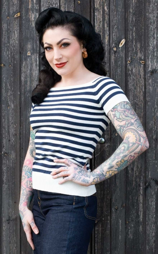 Rumble_59_RINGEL_Pullli_THE_BLUE_STRIPES_Kurzarm_Shirt__killer_kirsche_2