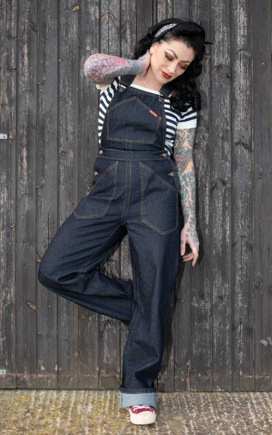 Rumble_59_THE_RIVETER__Denim_High_Waisted_Vintage_DUNGAREES_Jeans_Latzhose_killer_kirsche_1uI90YFK0j2FkB
