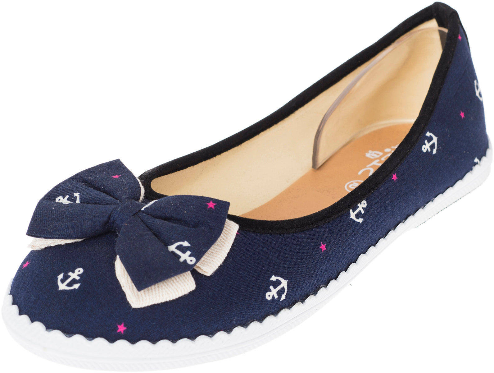 SAILOR_Nautical_ANCHOR_Anker_Stars_Canvas_Schuhe_BALLERINAS_Flats_BlueY7sqsDmXwwYLh