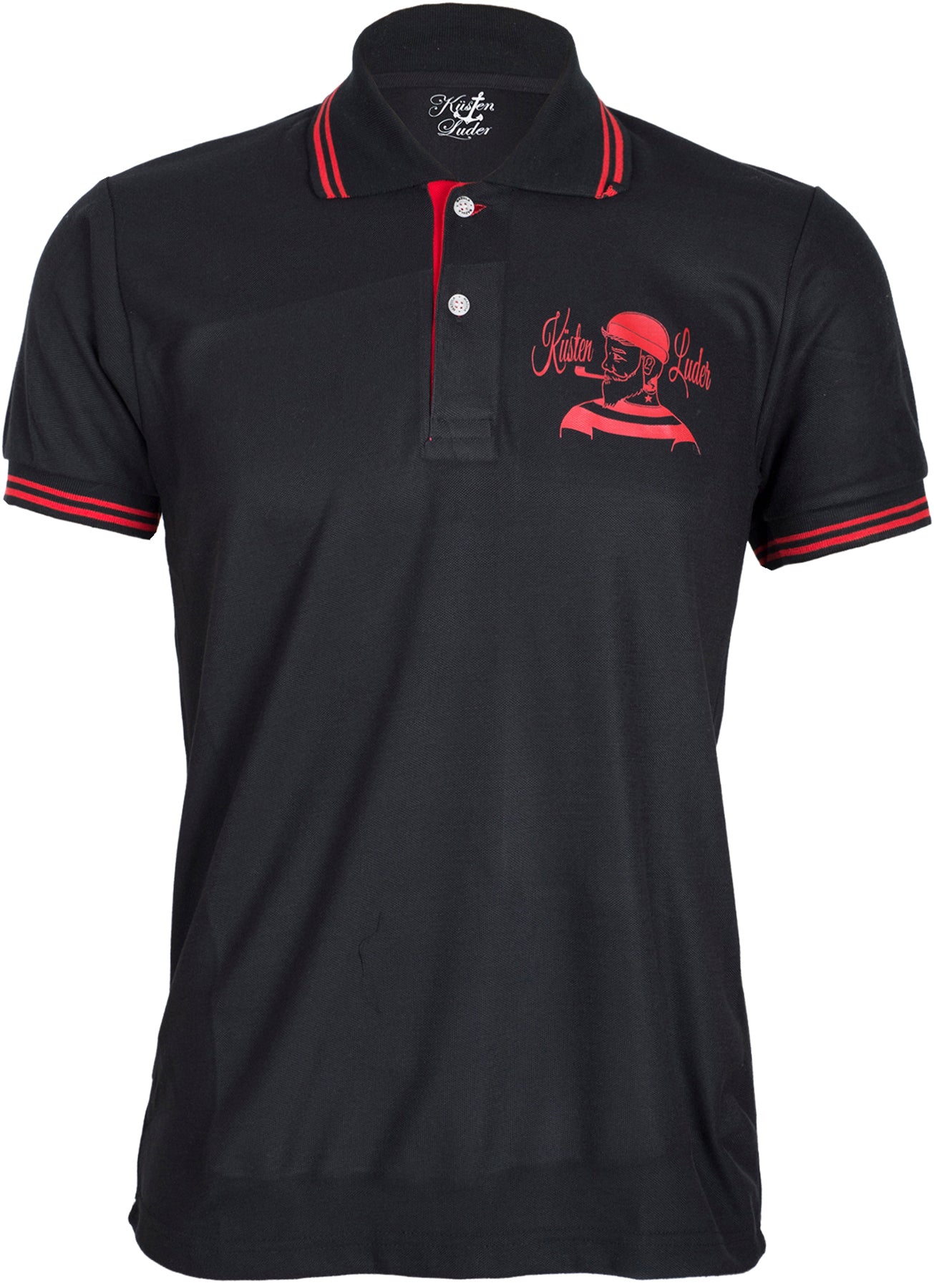 Sailor_DIE_EINE_WAHRE_LIEBE_Matrosen_Oldschool_Tipped_Maenner_POLO_SHIRT_killer_kirsche