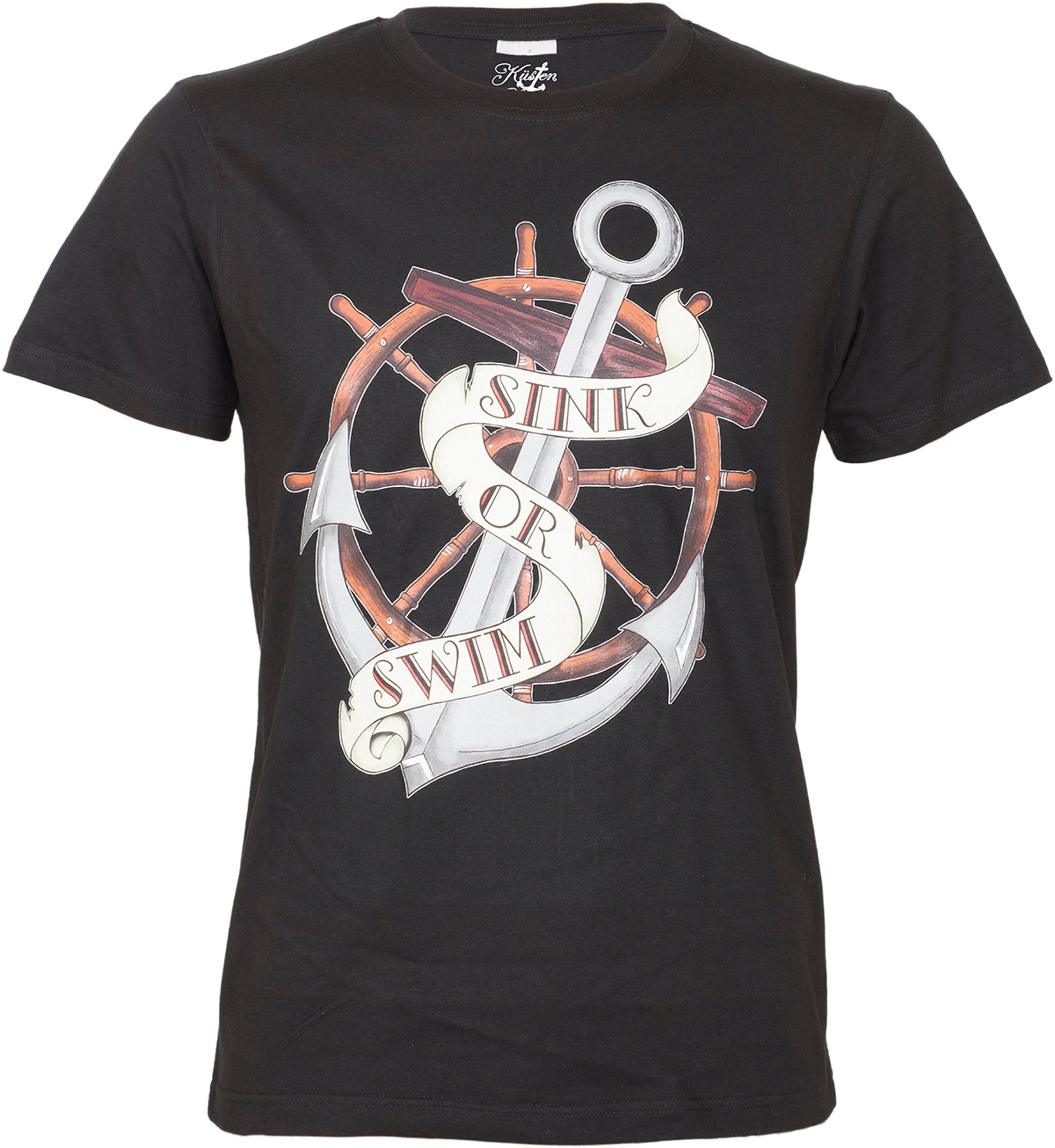 Sailor_SINK_OR_SWIM_Sailor_Anchor_ANKER_Nautical_Steuerrad_Man_T-SHIRT_killer_kirsche