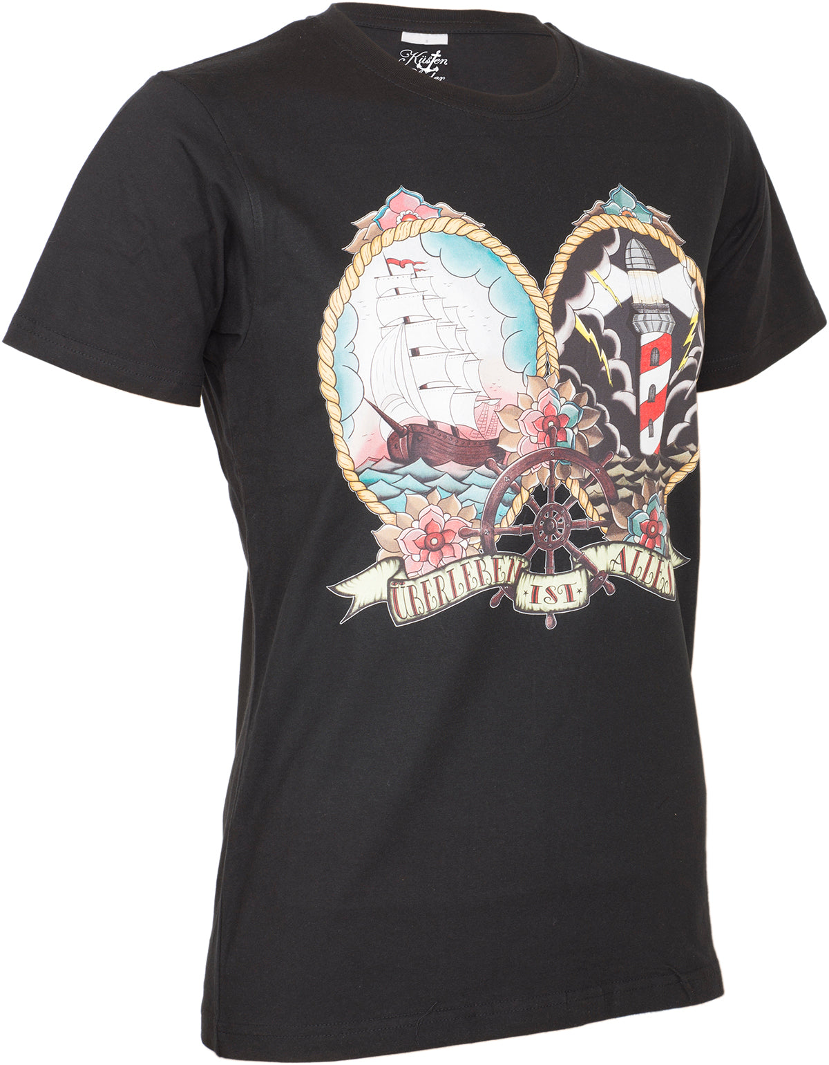 Sailor_ueBERLEBEN_IST_ALLES_Nautical_Ship_Lighthouse_Man_T-SHIRT-2