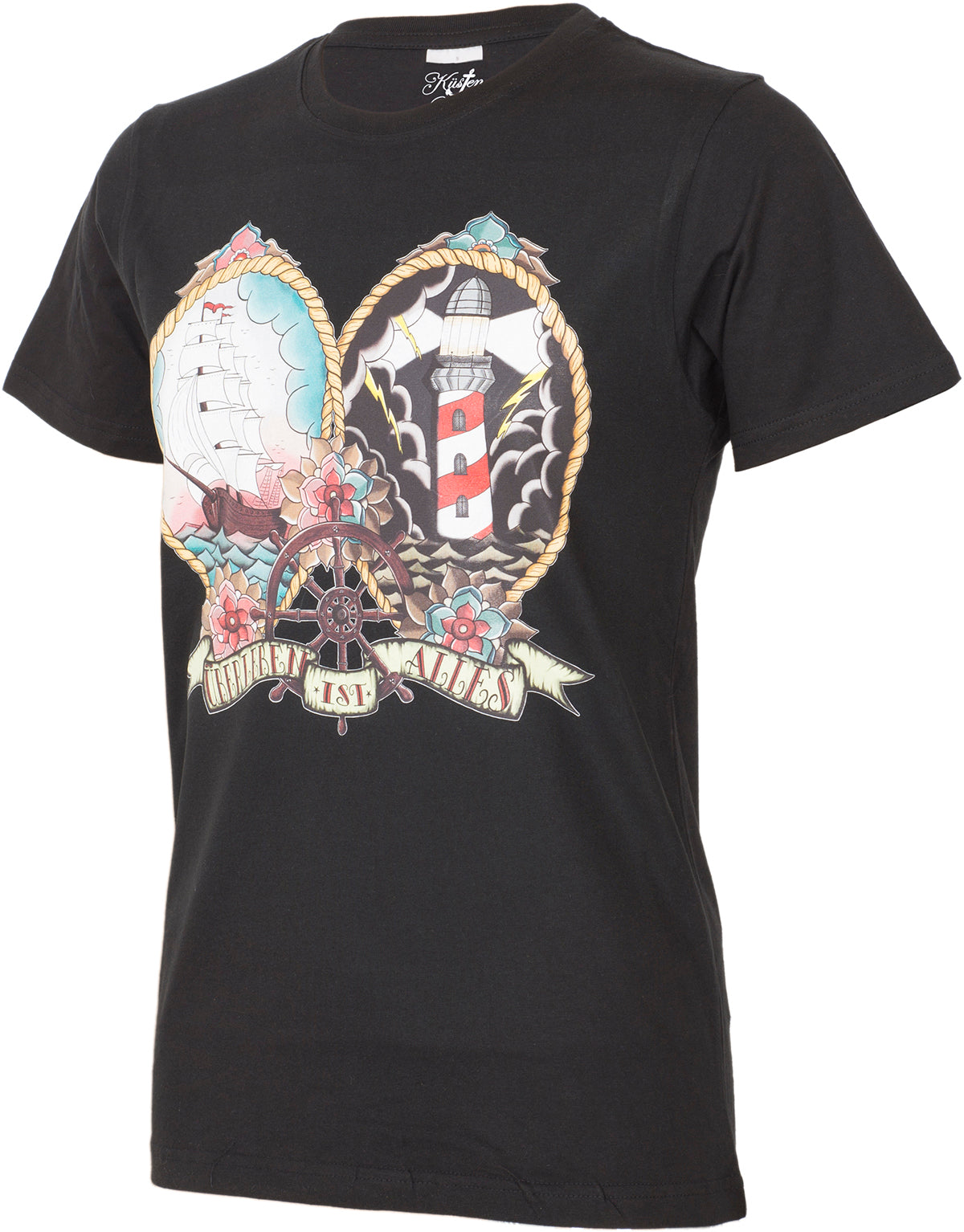 Sailor_ueBERLEBEN_IST_ALLES_Nautical_Ship_Lighthouse_Man_T-SHIRT-3