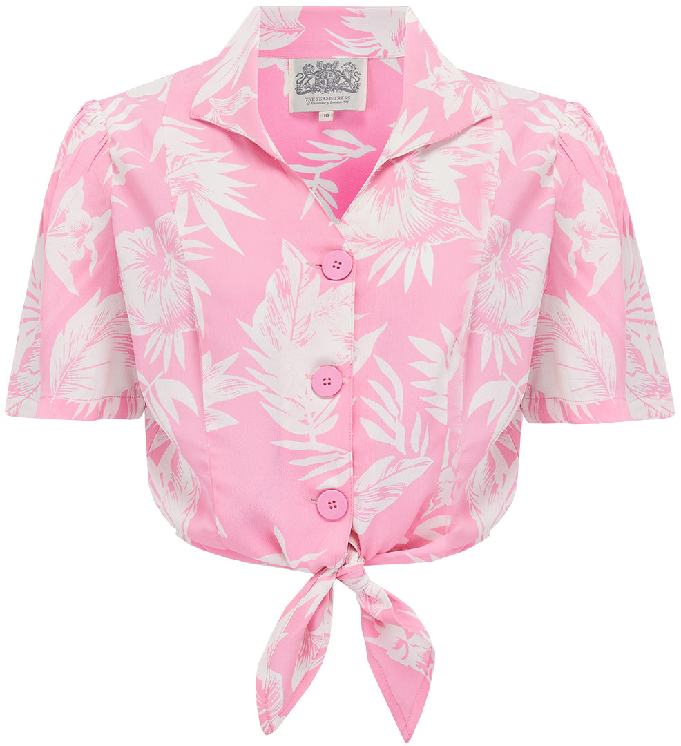Seamstress_of_Bloomsbury_MARILYN_Vintage_RETRO_Basic_Kurzarm_BLUSE_-_Pinkq6c6WRaNC5Yh7