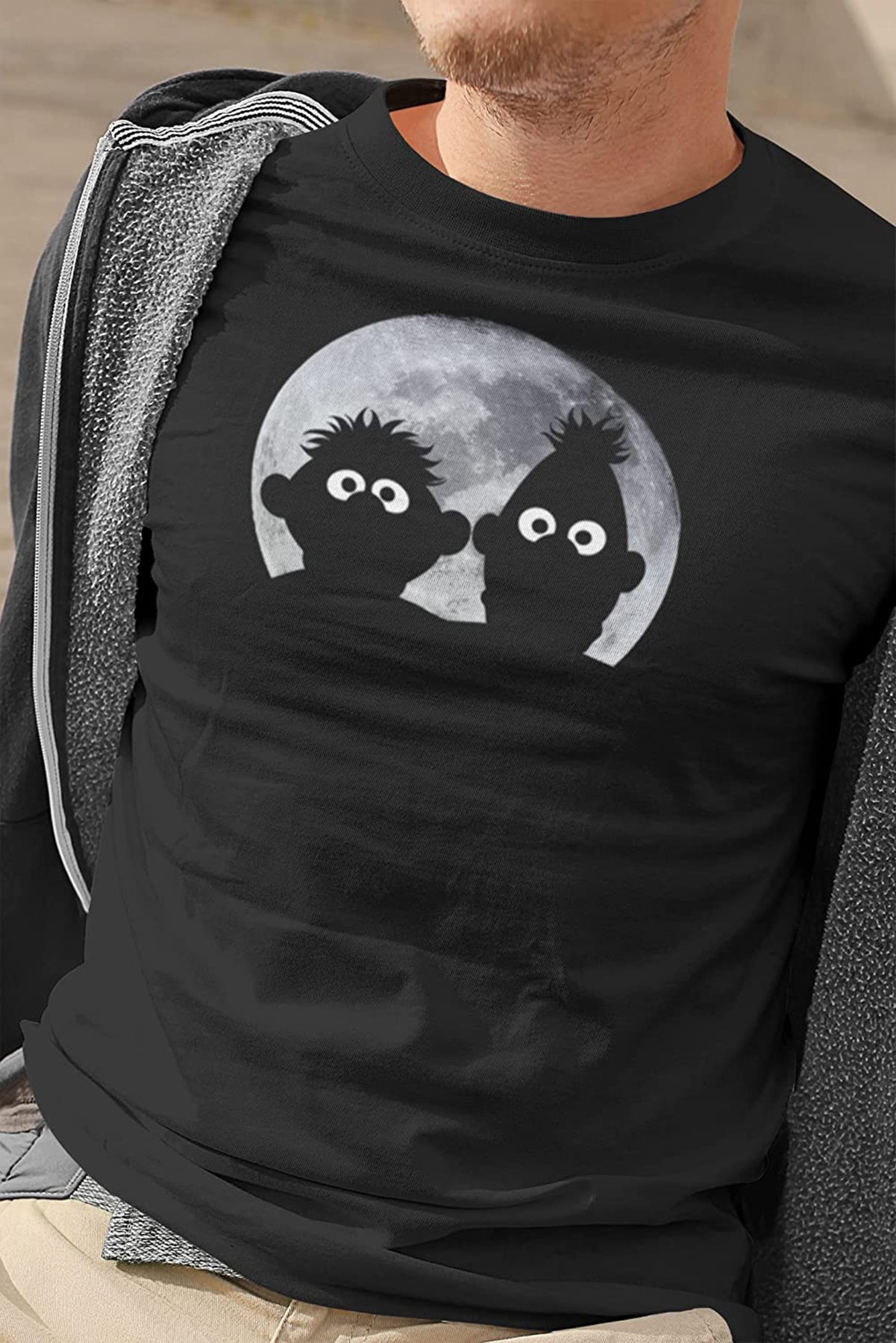 Sesamstrasse_Ernie_and_Bert_Motiv_RUNDHALS_Kurzarm_Herren_T-SHIRT_killer_kirsche_5