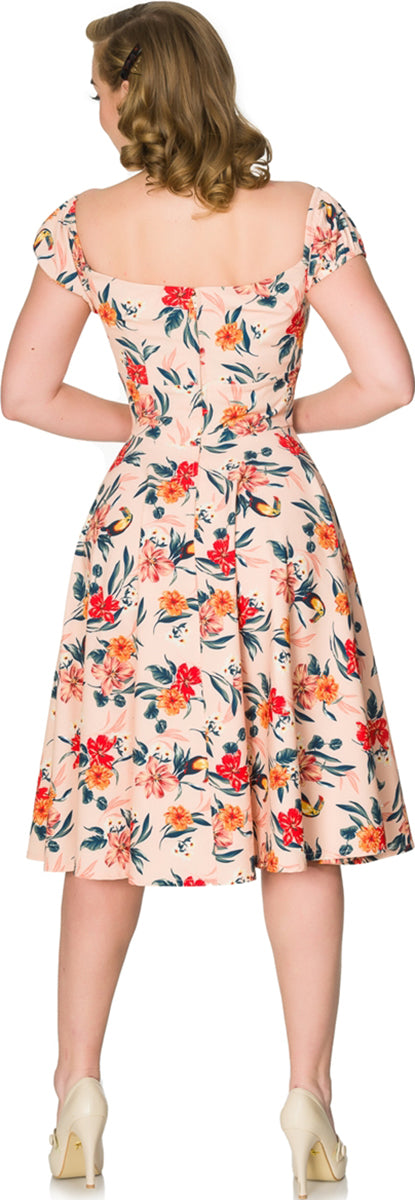 Sheen_CLARA_Vintage_TROPICAL_Hibiskus_Tukan_Gypsy_SWING_Dress_Kleid-3