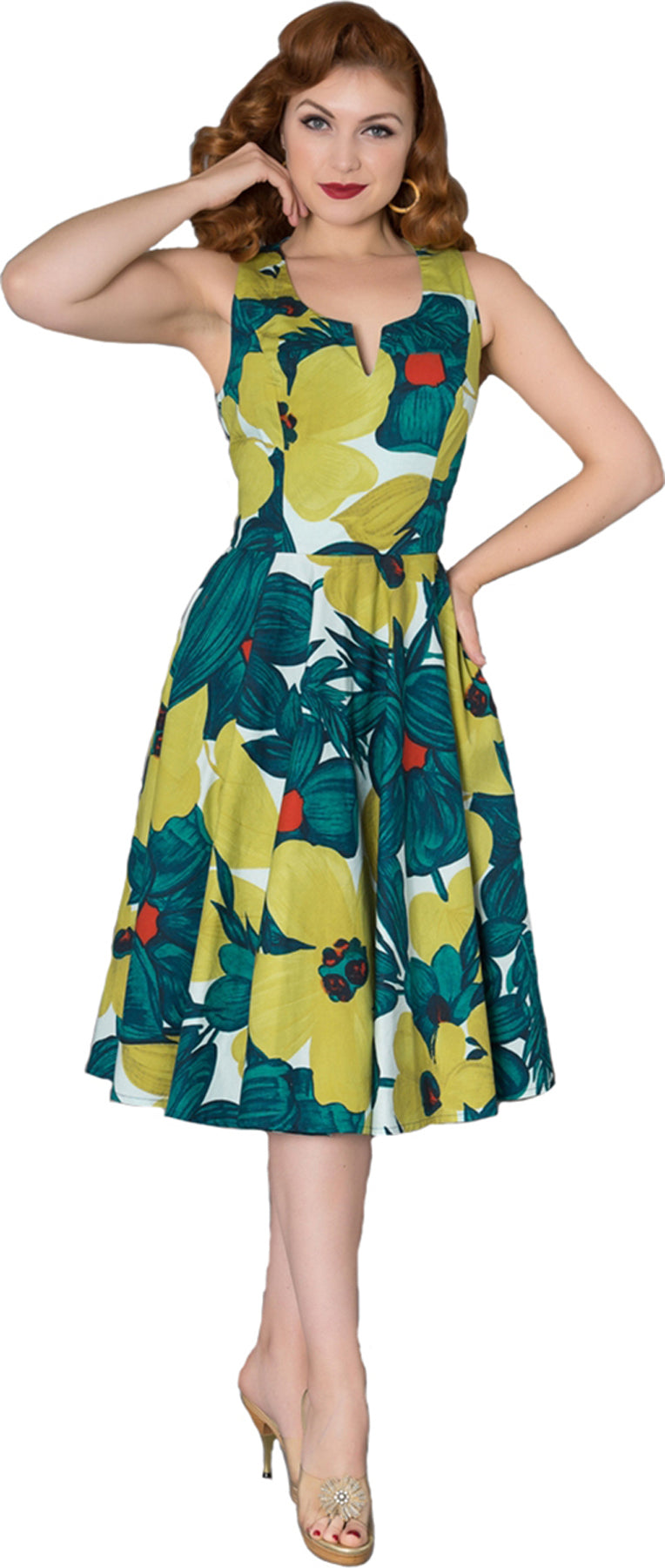 Sheen_DANNI_Vintage_Blumen_FLOWER_Painting_Traeger_SWING_Dress_Kleid_killer_kirscheIcV98aUwzvtlb