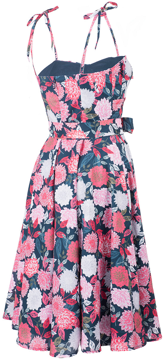 Sheen_DENA_Vintage_BLUMEN_Floral_Spaghettitraeger_SWING_Dress_Kleid-2