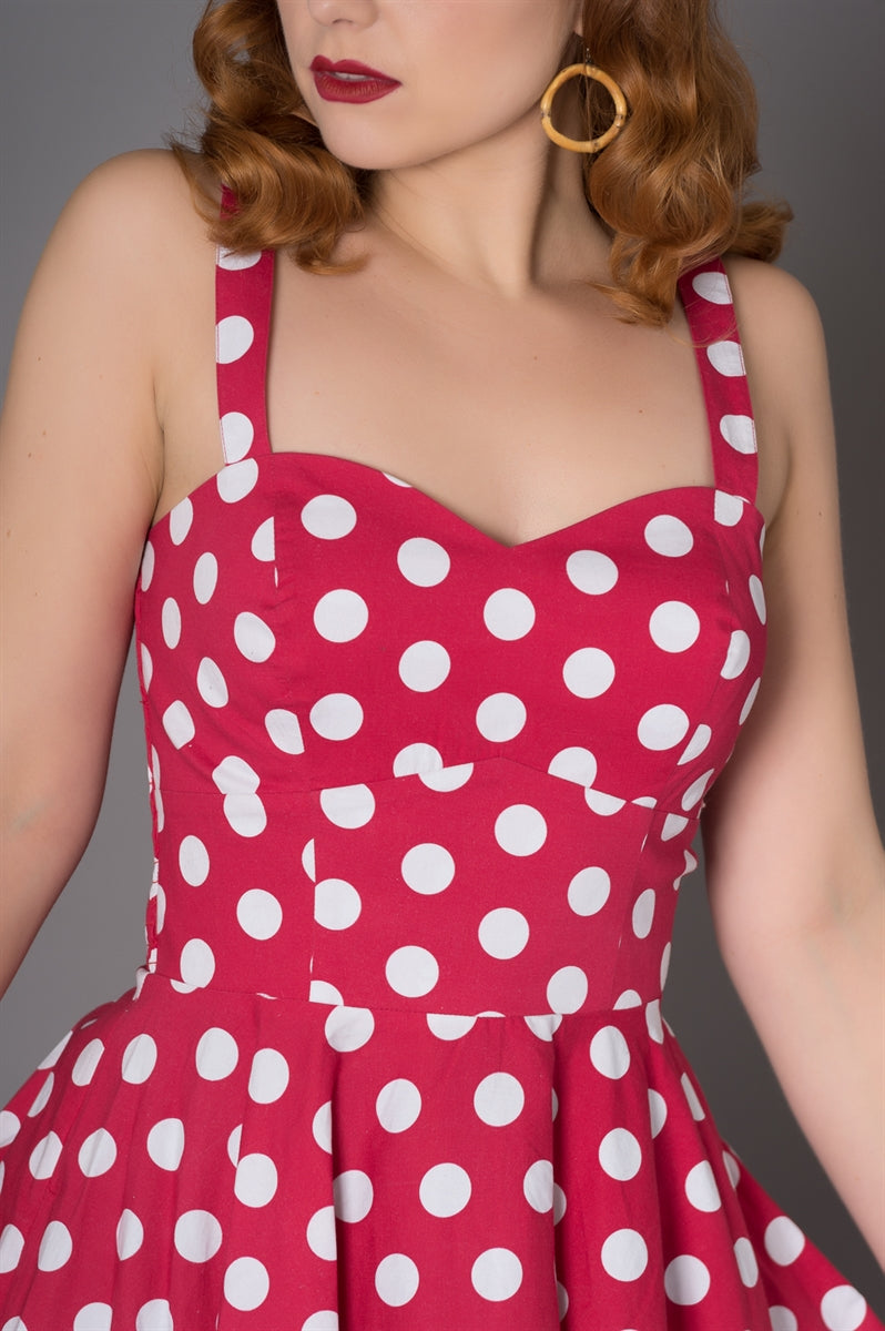 Sheen_ELIZABETH_Vintage_POLKA_DOT_Traeger_SWING_Dress_Kleid_Rot-2