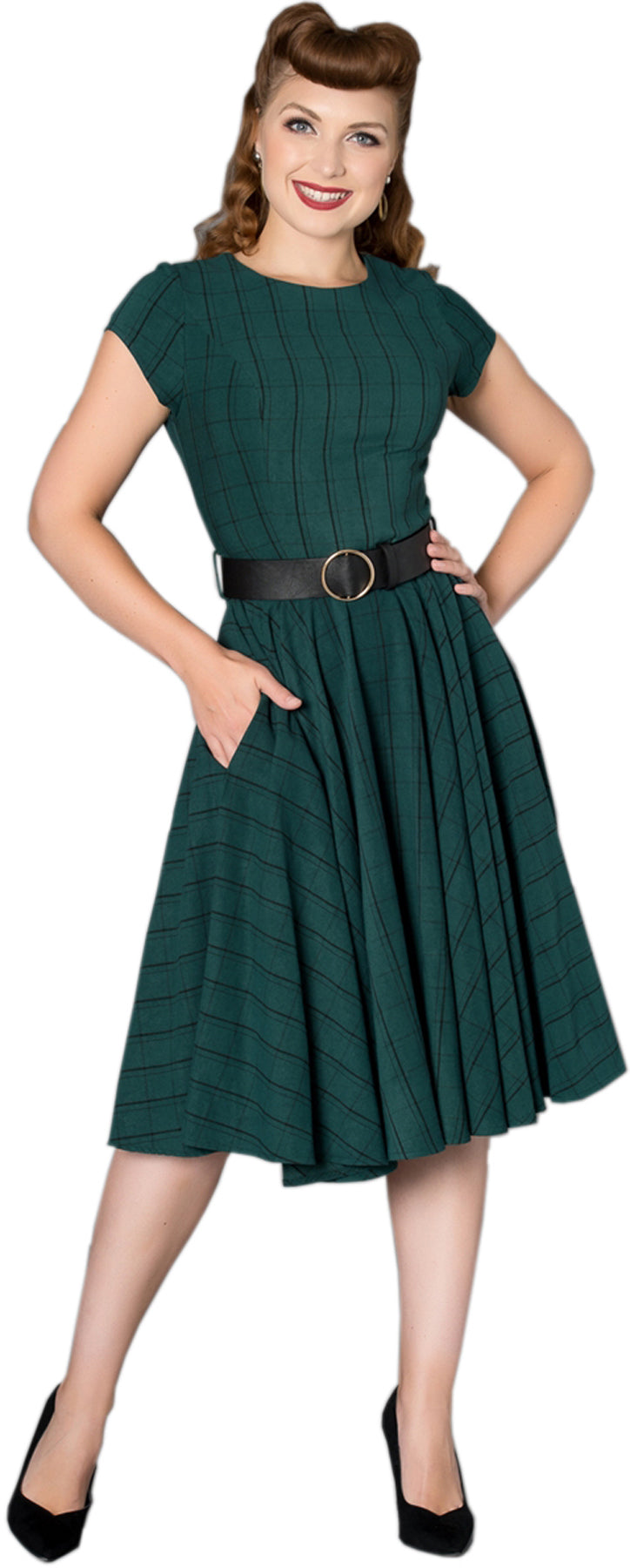 Sheen_FLORENCE_Retro_STRIPED_Kurzarm_50s_Dress_SWING_Dress_Kleid_kiler_kirsche
