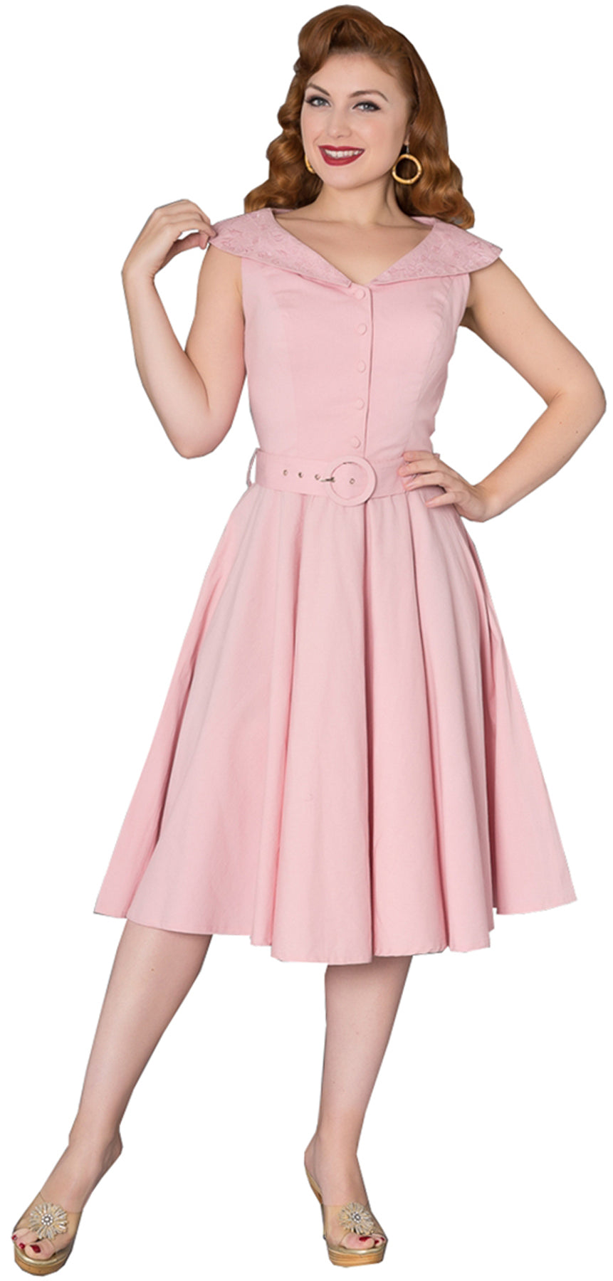 Sheen_FREDA_Vintage_Blumen_STICKEREI_Collar_SWING_Dress_Kleid_Rosa_killer_kirscheVpDFdvpgwsq1E