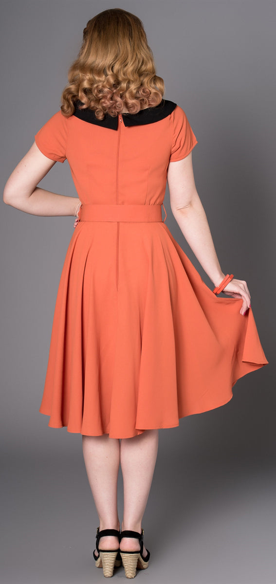Sheen_LEORA_Vintage_2-Tone_COLLAR_Kurzarm_Retro_SWING_Dress_Kleid-2