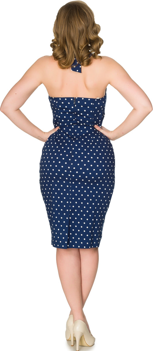 Sheen_LYRIC_Vintage_POLKA_DOT_Schleife_Neckholder_PENCIL_Dress_Bleistiftkleid-3