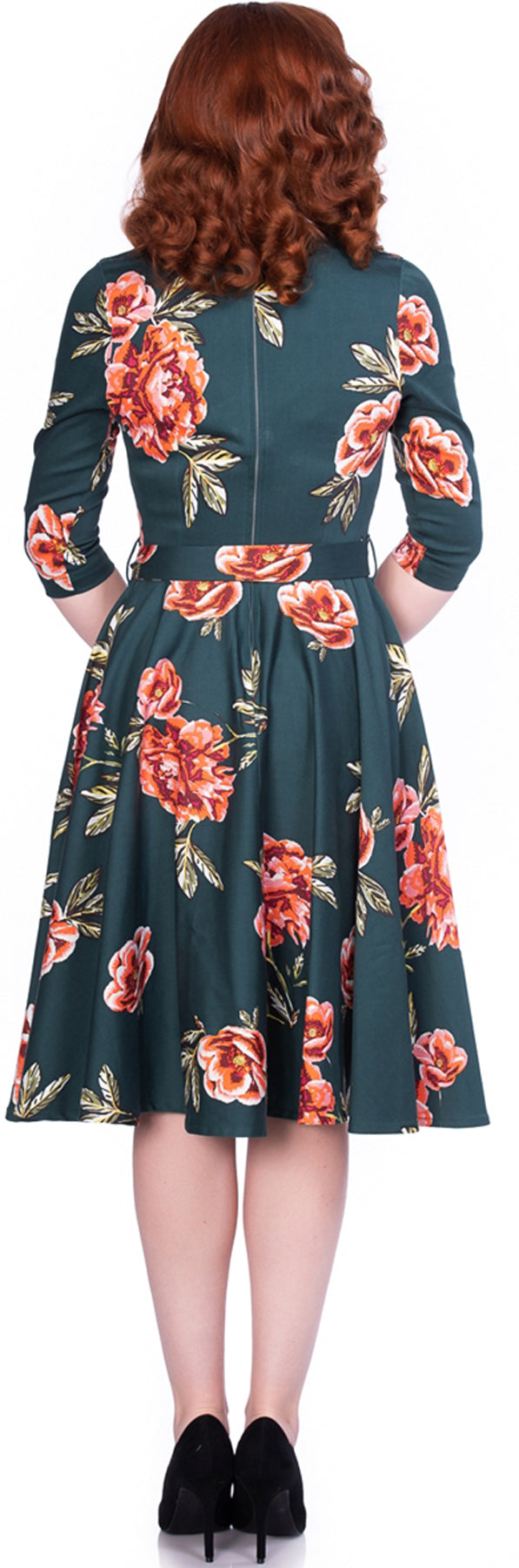 Sheen_MADISON_Vintage_FLORAL_Blumen_V-NECK_3_4_Arm_SWING_DRESS_Kleid_killer_kirsche_3X0RNt8QBjcXm3