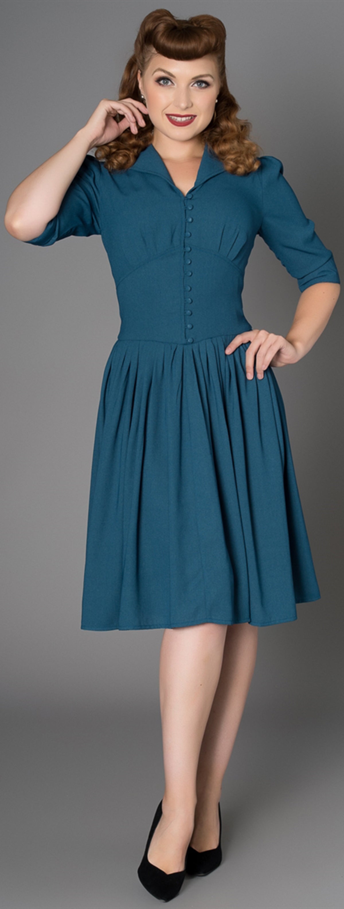 Sheen_PETRA_Vintage_3_4_ARM_V-Neck_Retro_SWING_Dress_Kleid-1MyfFR6RmatoTL