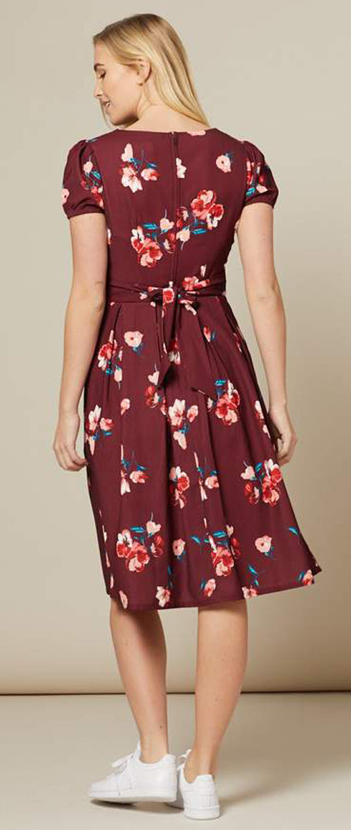 Sheen_TILLY_Vintage_Floral_FLOWER_Blumen_V-NECK_Kurzarm_SWING_DRESS_Kleid_killer_kirsche_2RieKV32kVyru3