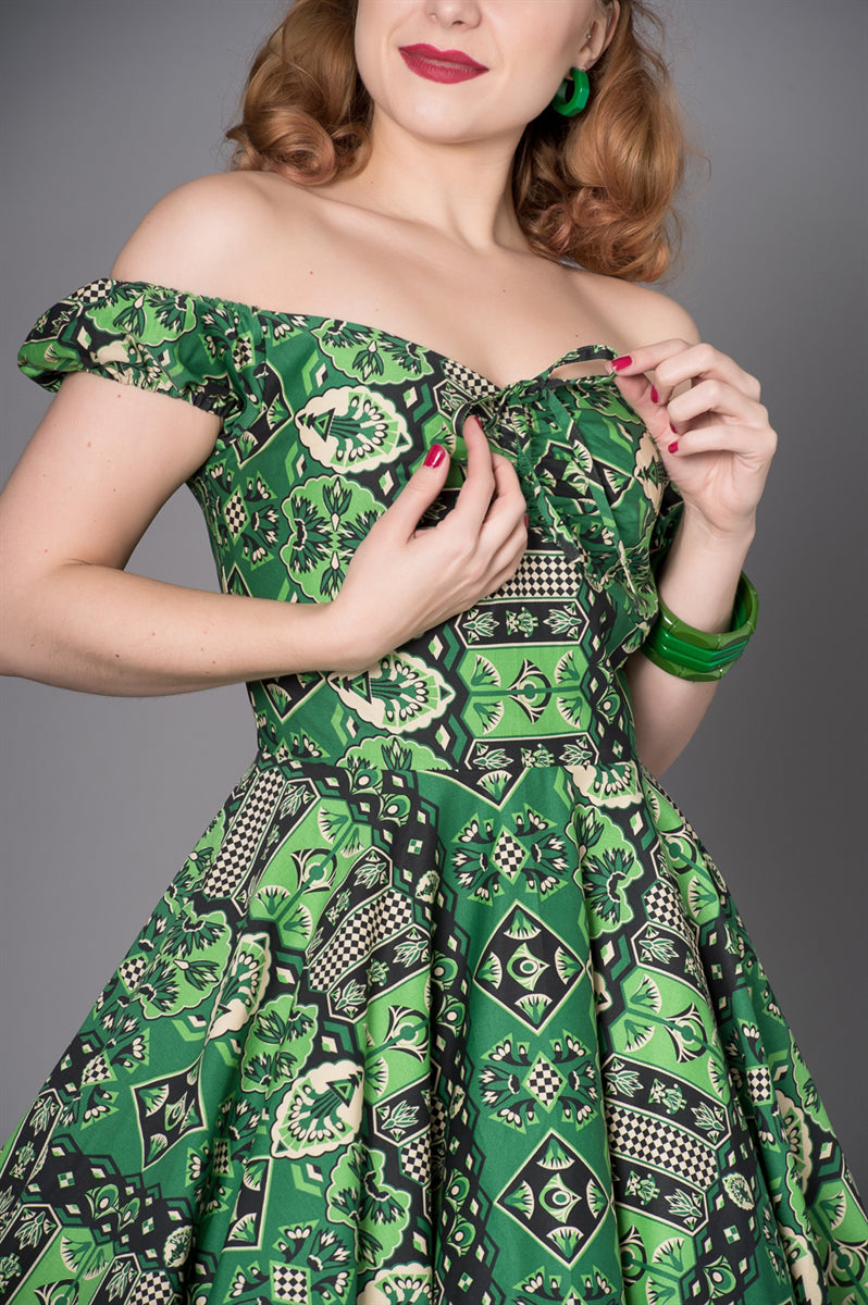 Sheen_UNJA_Vintage_TIKI_Tropical_Kurzarm_Sweetheart_SWING_Dress_Kleid-3