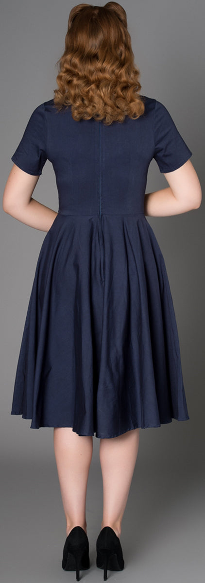 Sheen_VIVIAN_Vintage_FLOWER_Embroidery_Kurzarm_SWING_DRESS_Kleid-3