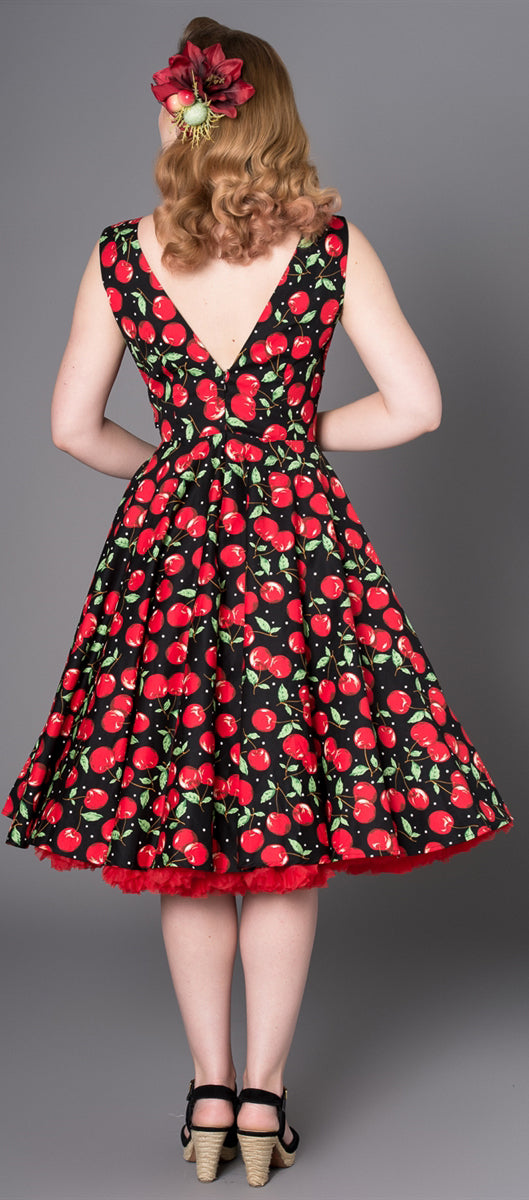 Sheen_ZARAH_Vintage_Polka_Dot_CHERRY_Bow_Retro_SWING_Dress_Kleid-2