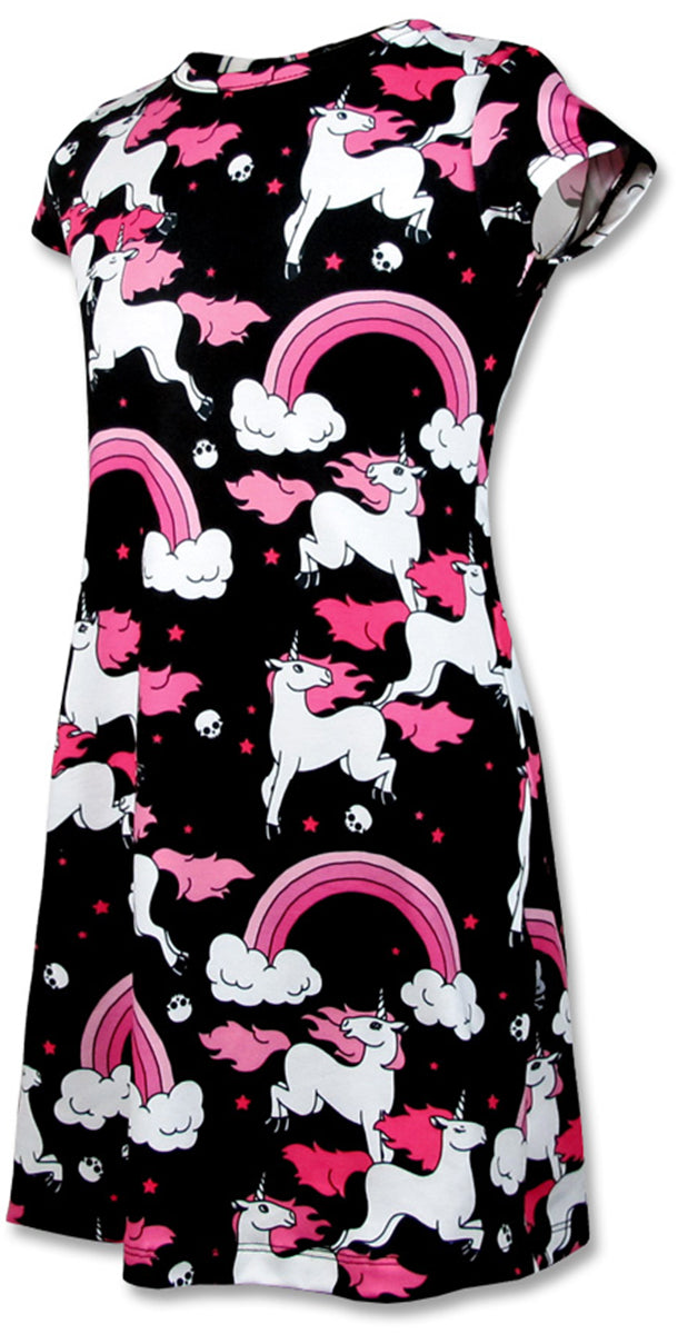 Six_Bunnies_RAINBOW_Einhorn_UNICORN_Skull_Stars_Kinder_Dress_KLEID-22gjCoVbqadCS3