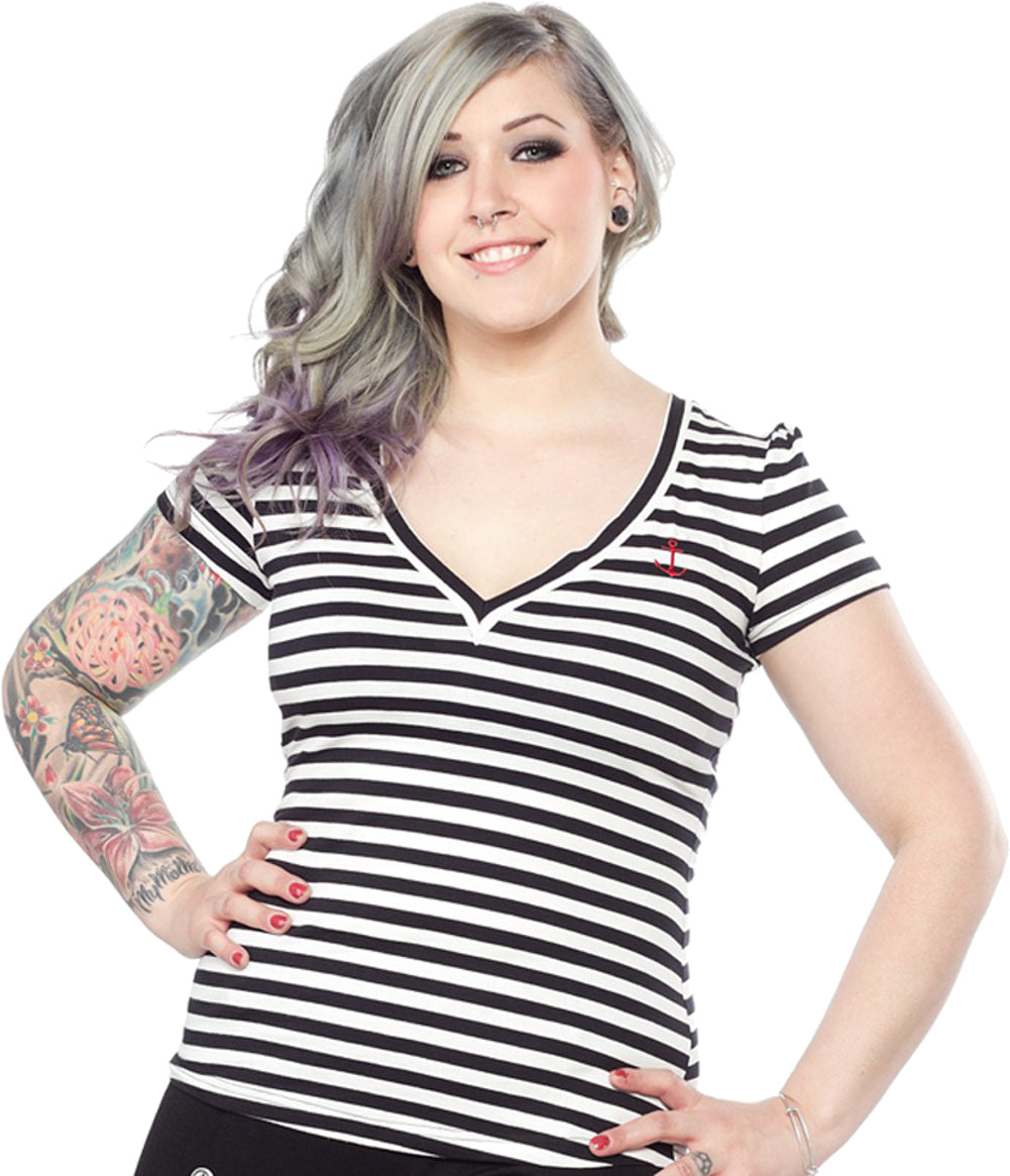 Sourpuss_ANCHOR_Sailor_Streifen_Nautical_Anker_V-Neck_SHIRThQgeWM6pBAaq4