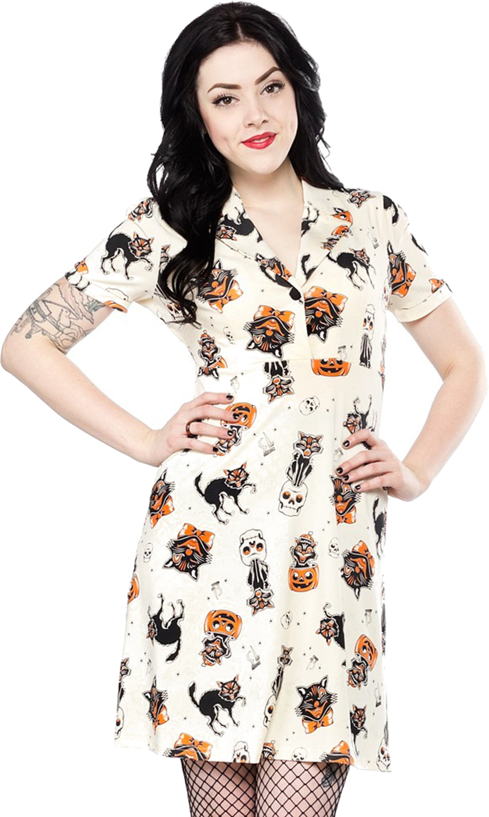 Sourpuss_BLACK_CATS_Rosie_Swing_Dress_Kleid