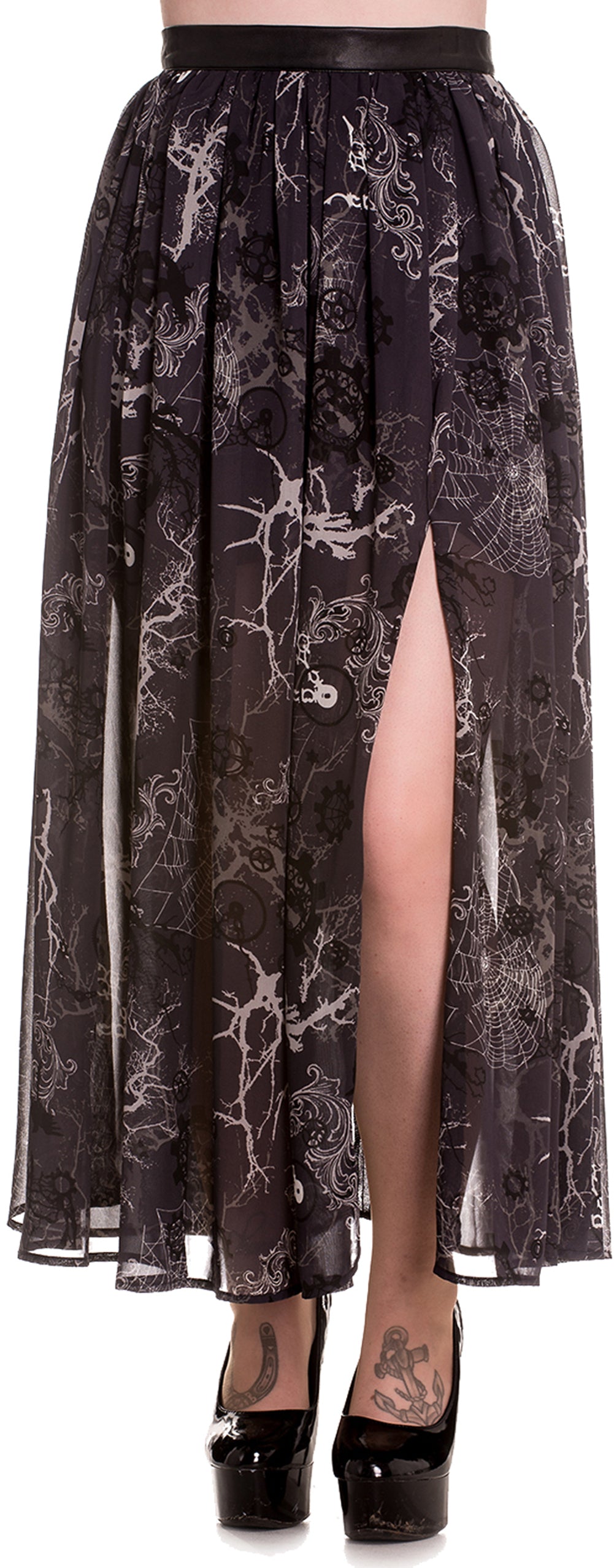 Spin_Doctor_ALTAIRA_Chiffon_Raven_Spiderweb_Gothic_Maxi_Skirt_ROCK
