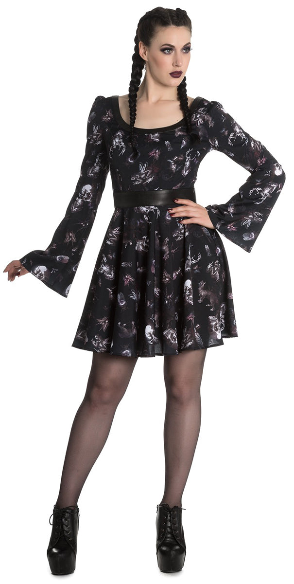 Spin_Doctor_TAXIDERMY_Skull_CROSSEVER_Kunstleder_MINI_Dress_KLEID-1