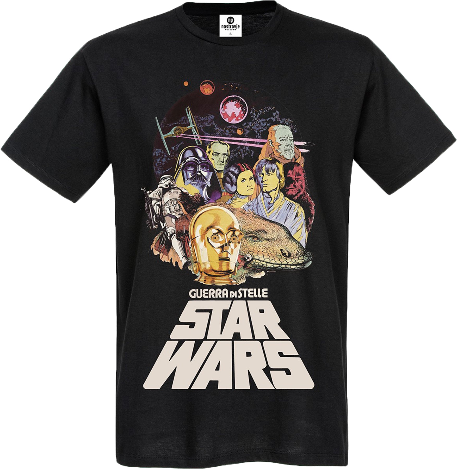 Star_Wars_GUERRA_DI_STELLE_Retro_Logo_Darth_Vader_MOTIV_Kurzarm_Herren_T-SHIRT_Killer_Kirsche-1