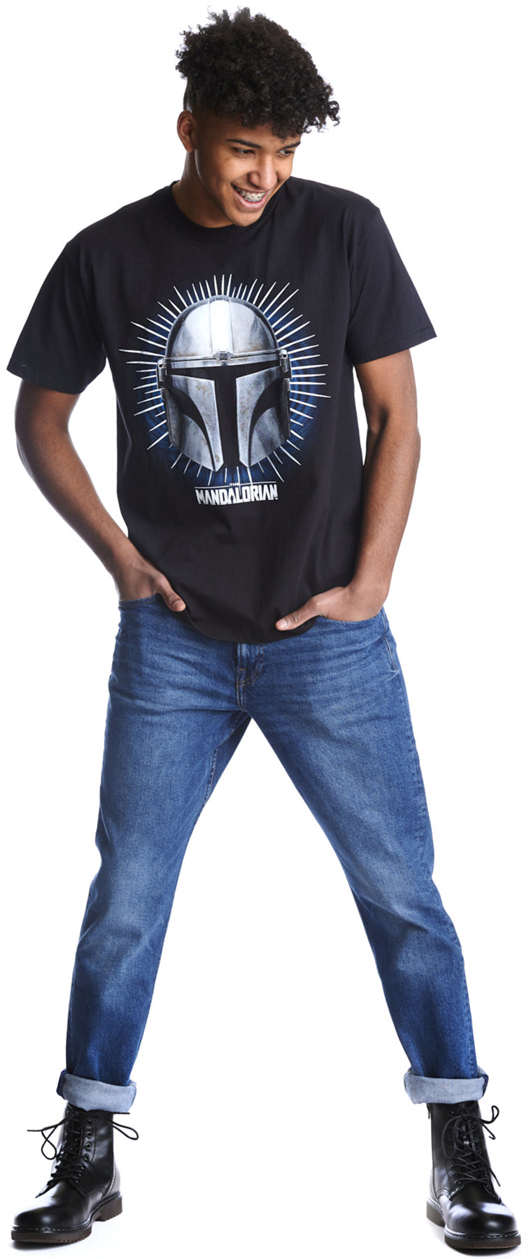 Star_Wars_THE_MADALORIAN_WARIOR_Motiv_Retro_RUNDHALS_Kurzarm_Herren_T-SHIRT_killer_kirsche_5